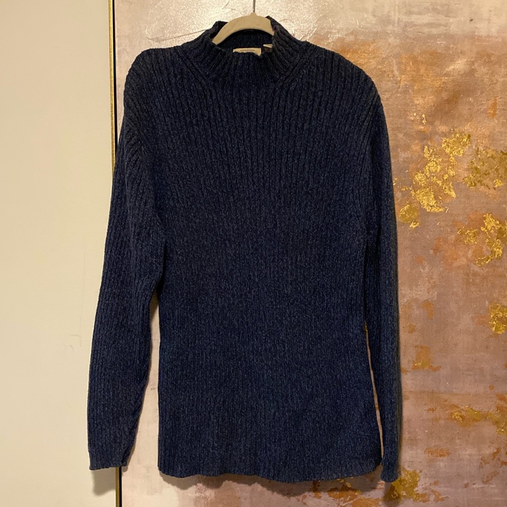 St. John’s Bay blue sweater dress/ long sweater w/ mock neck